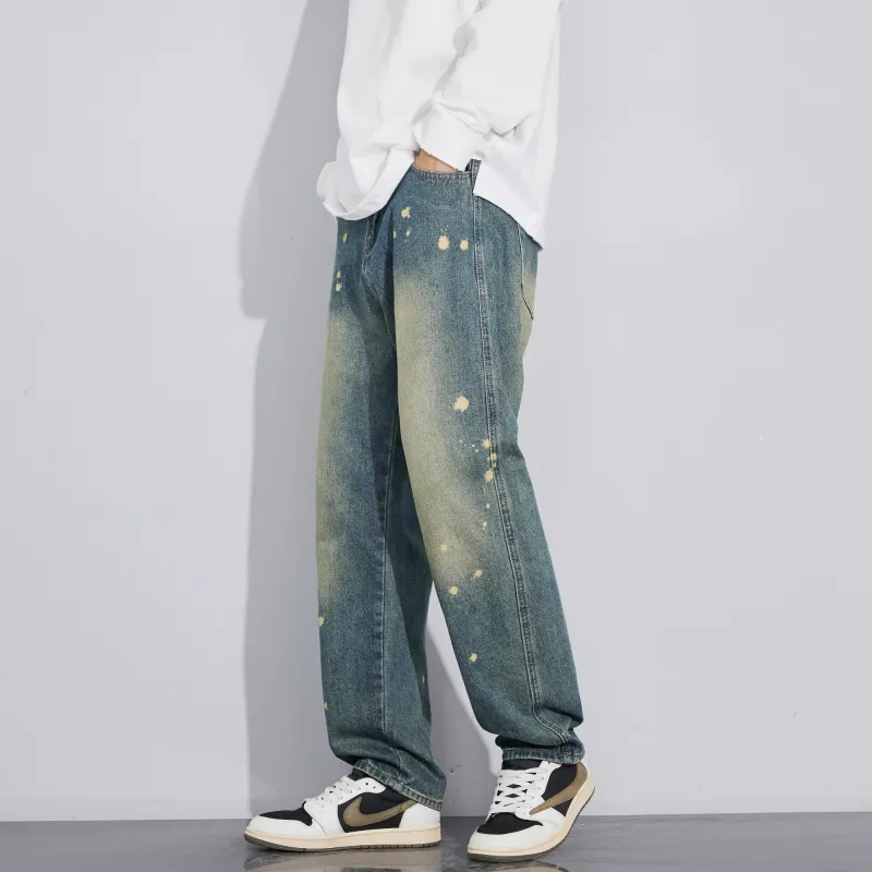 SIMPLE RIMLESS/SRME Jeans Unisex Vintage Blue-3