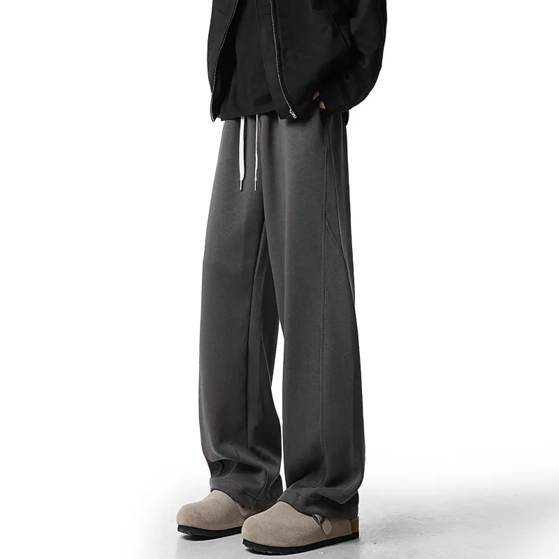 SIMPLE RIMLESS/SRME Knitted Sweatpants Unisex Navy Blue-6