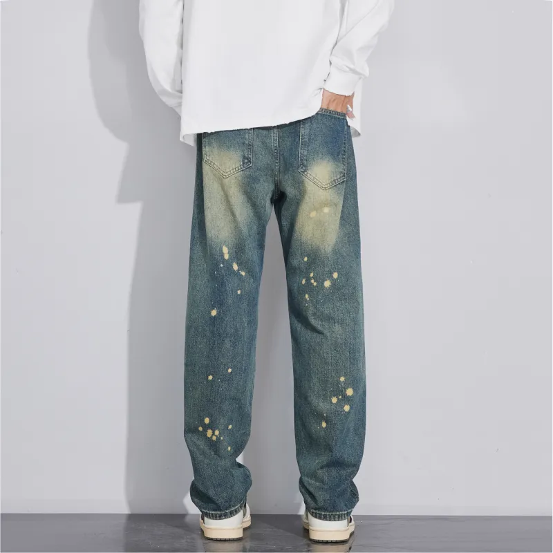 SIMPLE RIMLESS/SRME Jeans Unisex Vintage Blue-6