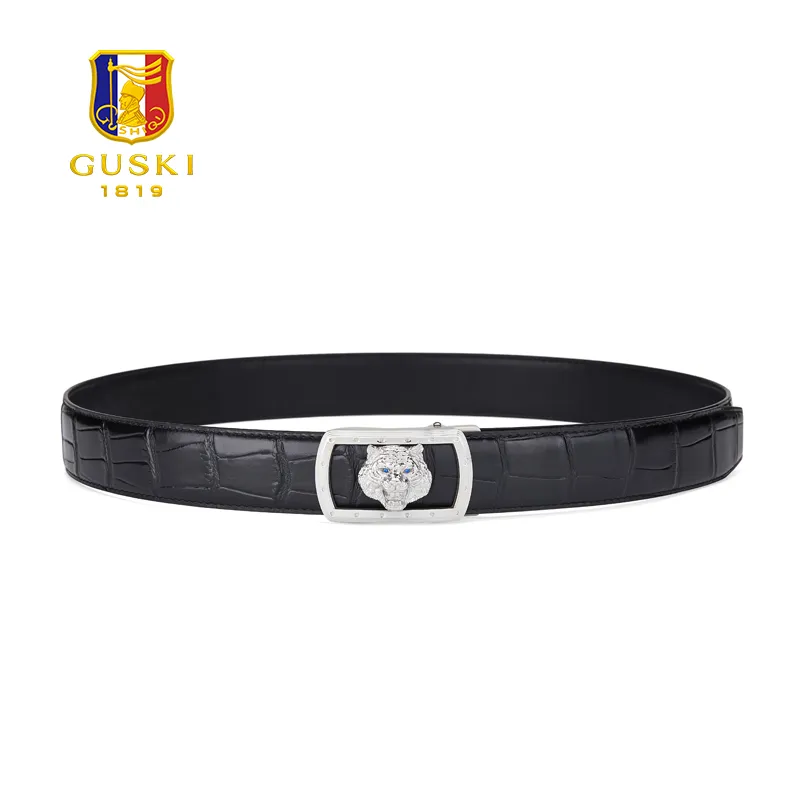 GUSKI Cow Leather Belts Men's 3.5cm-12