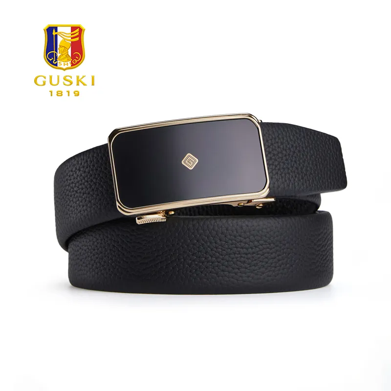 GUSKI Cow Leather Belts Men's 3.5cm-8