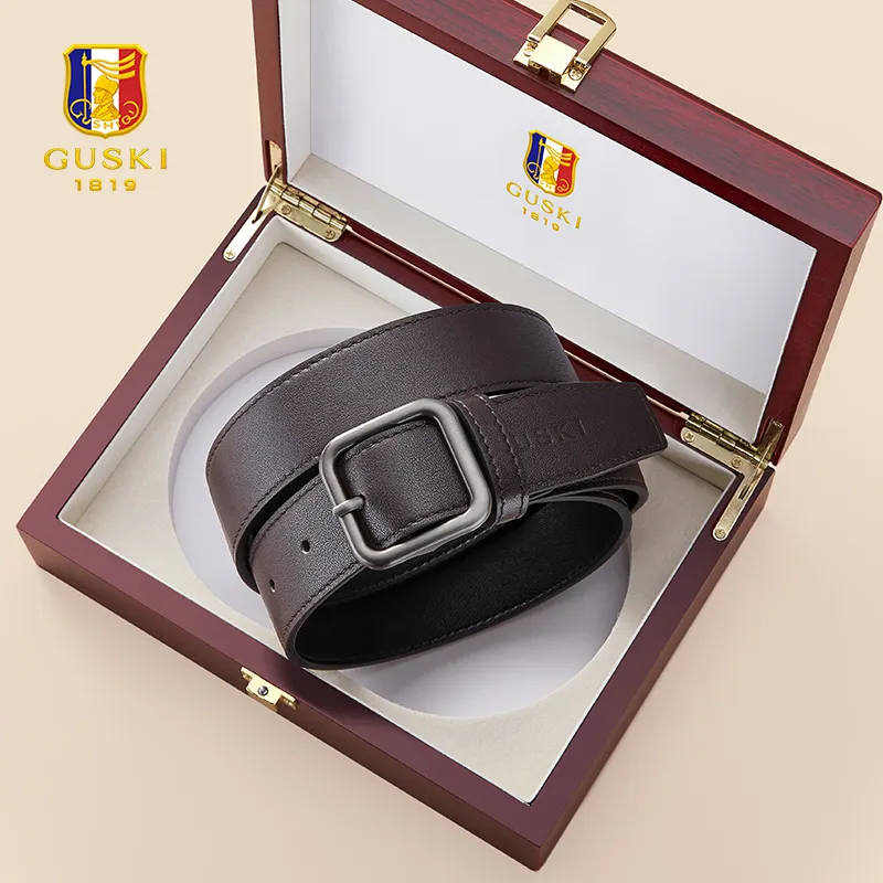 GUSKI Top Grain Cow Leather Leather Belts Women's 3.2cm-11