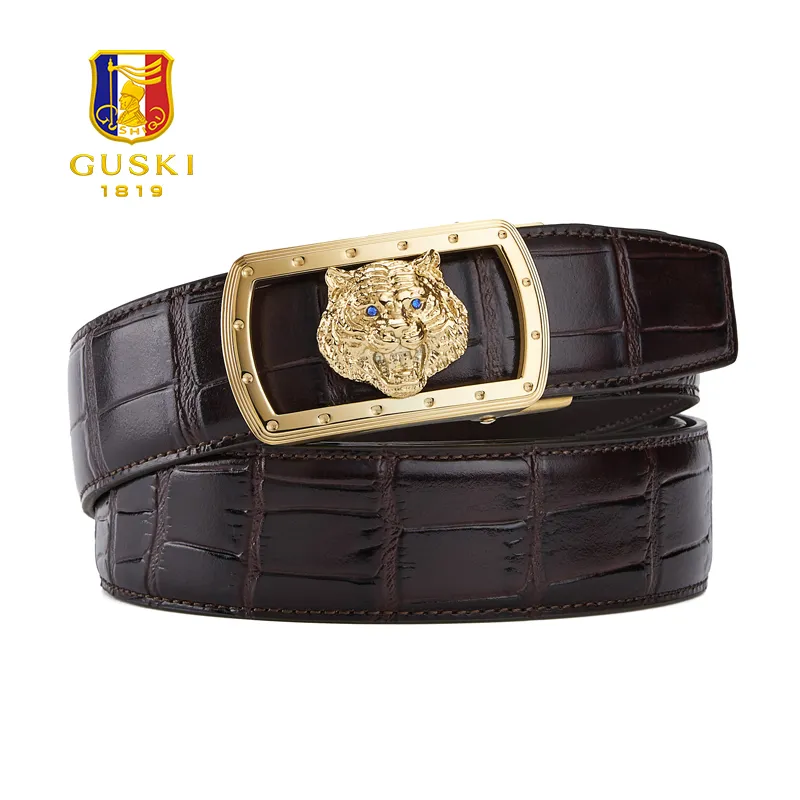 GUSKI Cow Leather Belts Men's 3.5cm-4