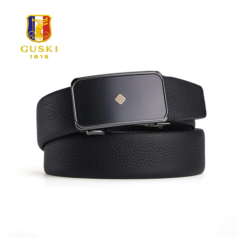GUSKI Cow Leather Belts Men's 3.5cm-3