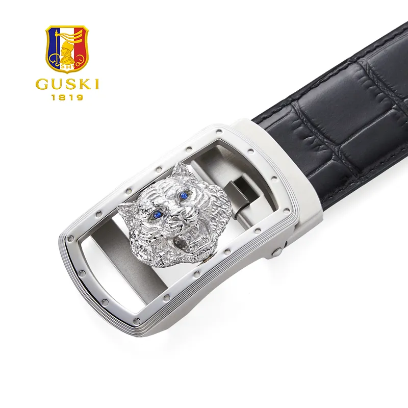 GUSKI Cow Leather Belts Men's 3.5cm-13
