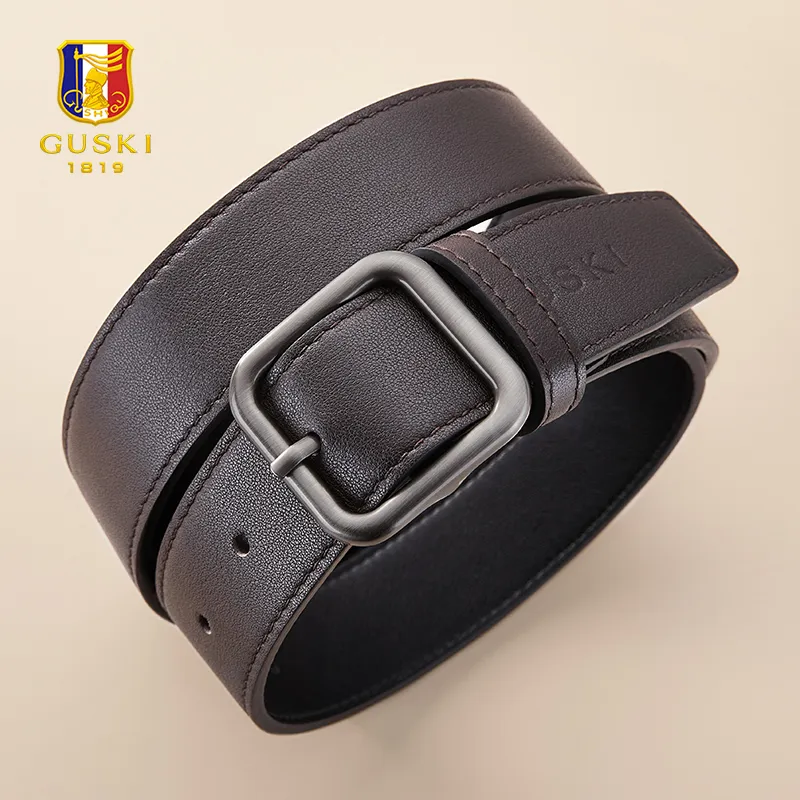 GUSKI Top Grain Cow Leather Leather Belts Women's 3.2cm-10