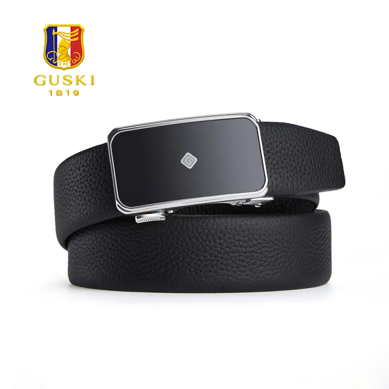 GUSKI Cow Leather Belts Men's 3.5cm-13