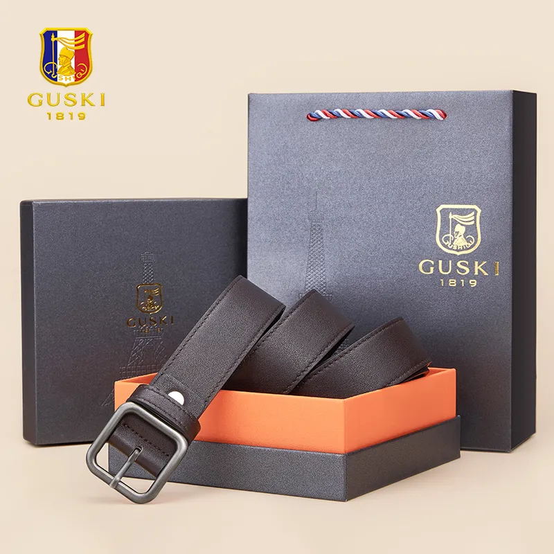 GUSKI Top Grain Cow Leather Leather Belts Women's 3.2cm-8
