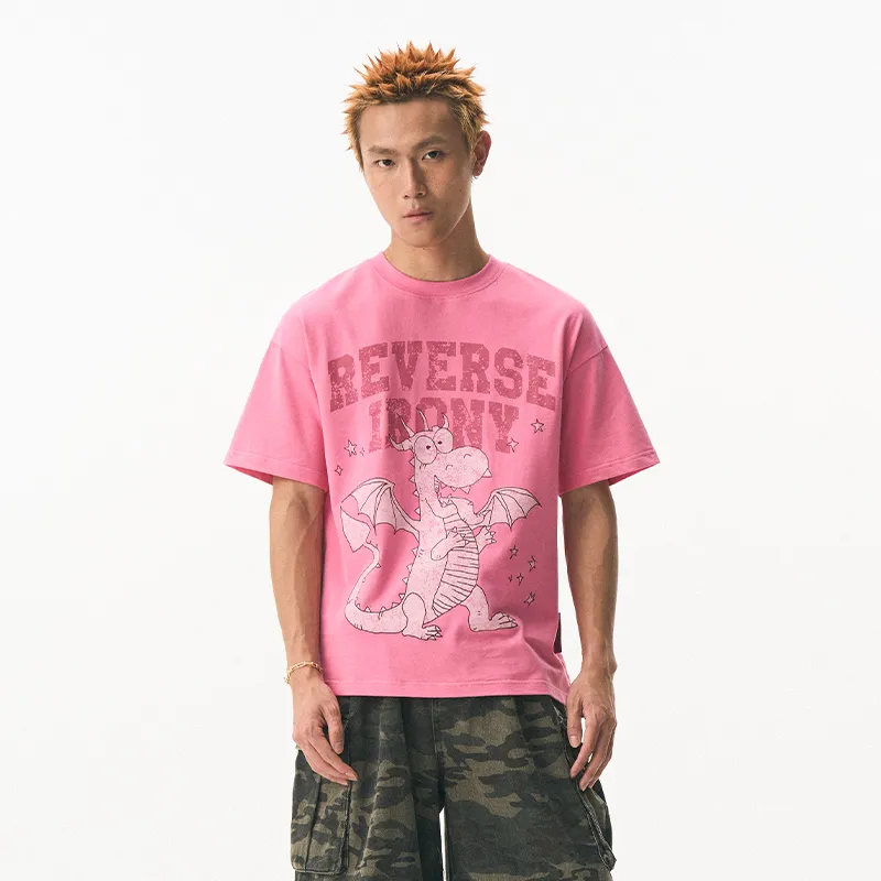 EMPTY REFERENCE x REVERSE IRONY T Shirt Unisex Pink-2