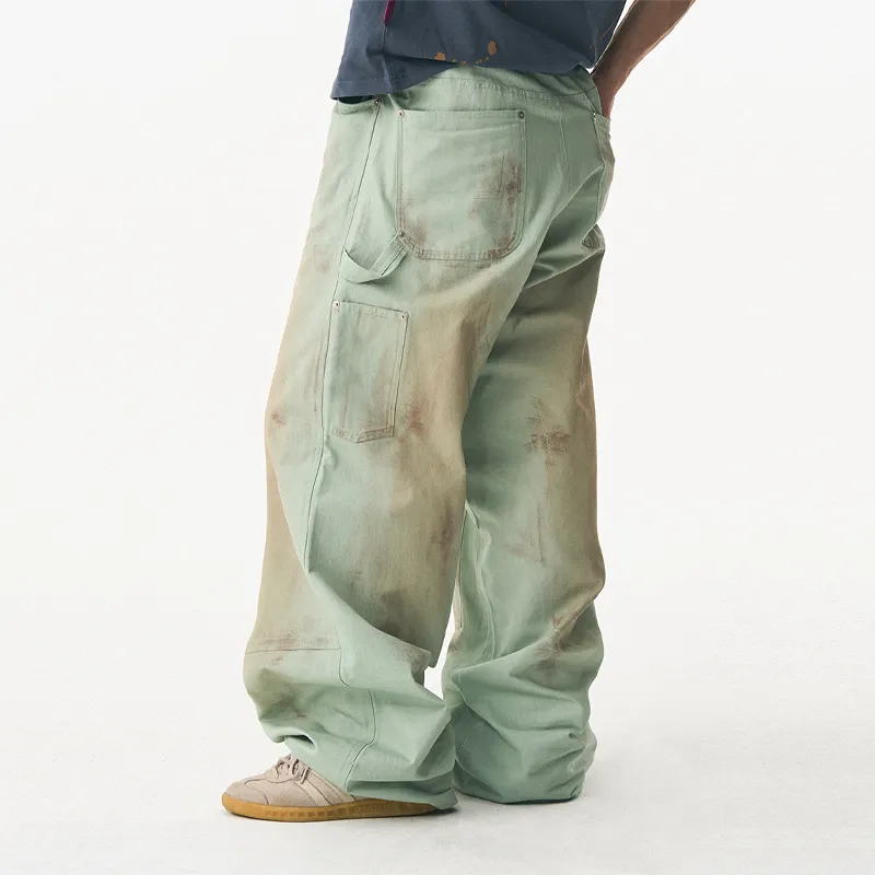 EMPTY REFERENCE x REVERSE IRONY Cargo Pants Unisex Green-5