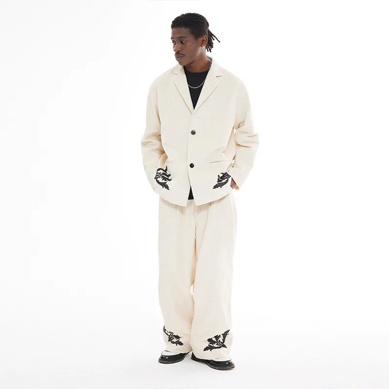EMPTY REFERENCE Business Suit Unisex Beige-6