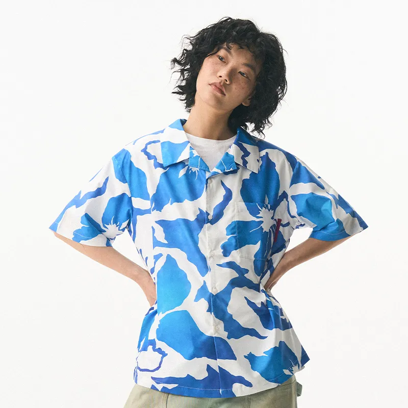 EMPTY REFERENCE x REVERSE IRONY Shirt Unisex Blue-5