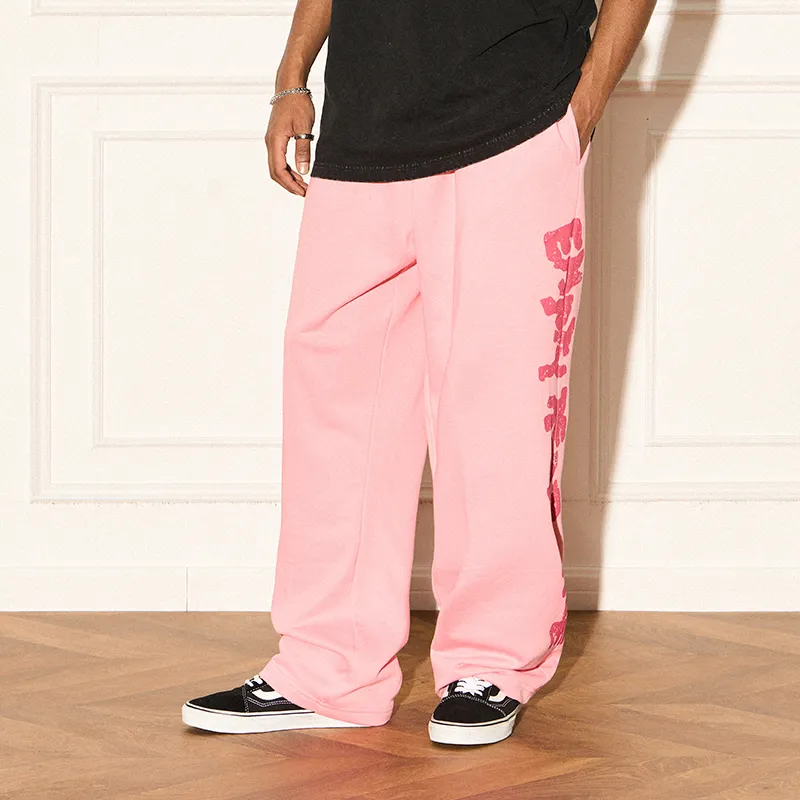 EMPTY REFERENCE Casual Pants Unisex Pink-4