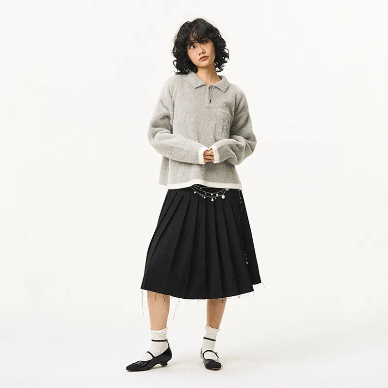 EMPTY REFERENCE Sweater Unisex Gray-2