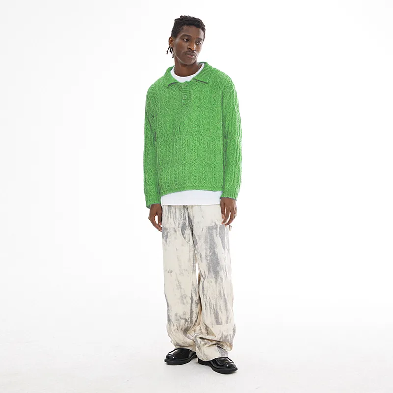 EMPTY REFERENCE Sweater Unisex Green-3