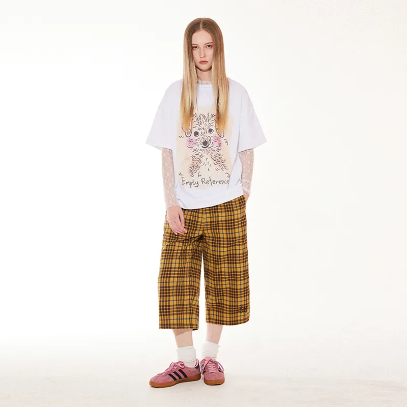 EMPTY REFERENCE Casual Shorts Unisex Yellow-4