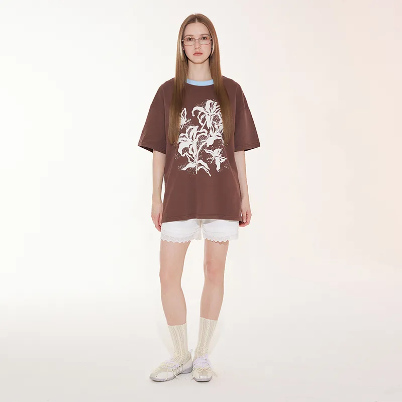 EMPTY REFERENCE Short Sleeved T Shirts Unisex Brown-4