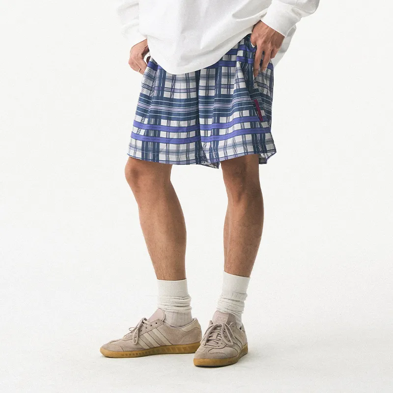 EMPTY REFERENCE x REVERSE IRONY Casual Shorts Unisex Blue-4