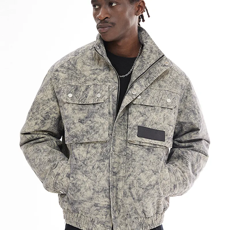 EMPTY REFERENCE Puffer Jacket Coat Unisex Coffee-3