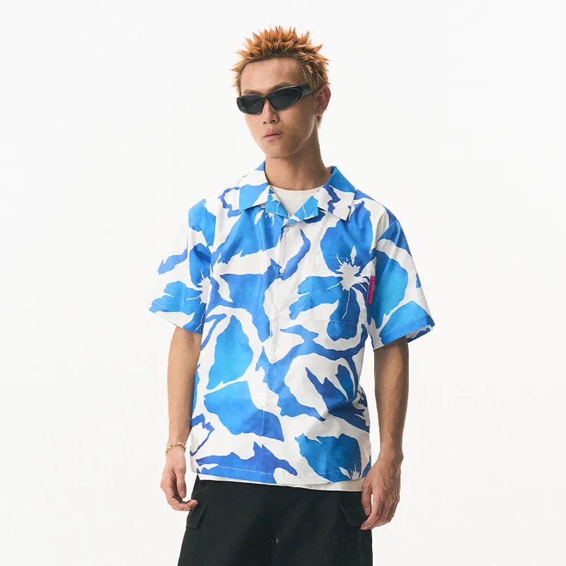 EMPTY REFERENCE x REVERSE IRONY Shirt Unisex Blue-3