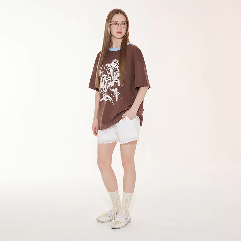 EMPTY REFERENCE Short Sleeved T Shirts Unisex Brown-5