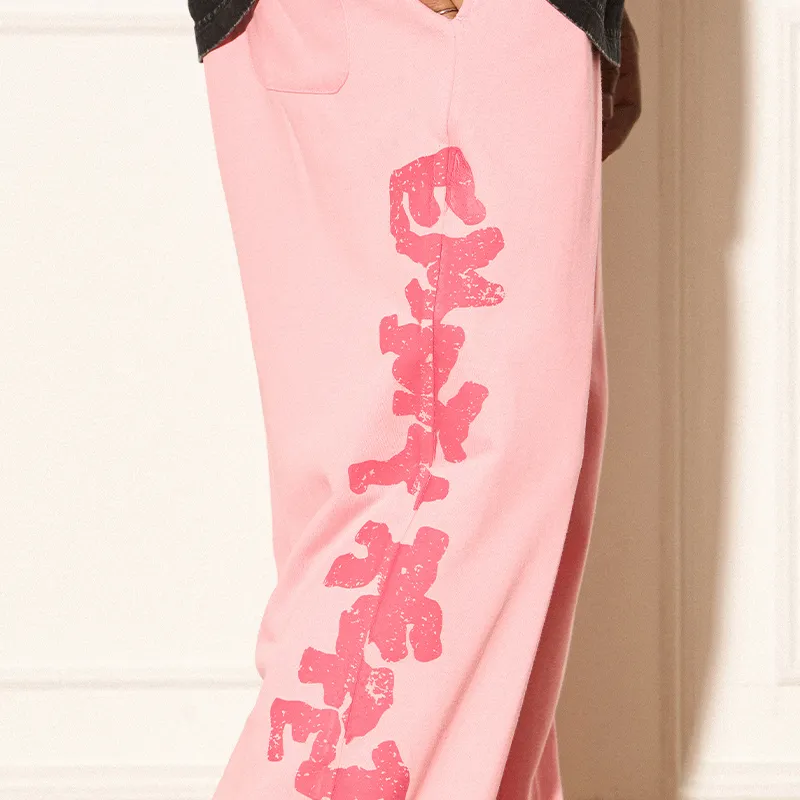 EMPTY REFERENCE Casual Pants Unisex Pink-6