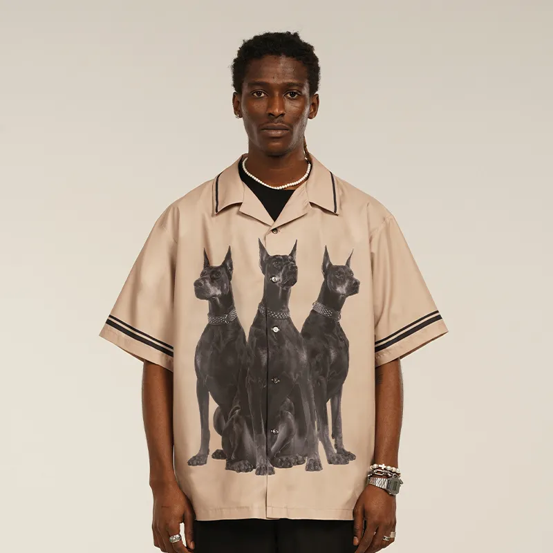 EMPTY REFERENCE Doberman Series Shirt Unisex Coffee-2