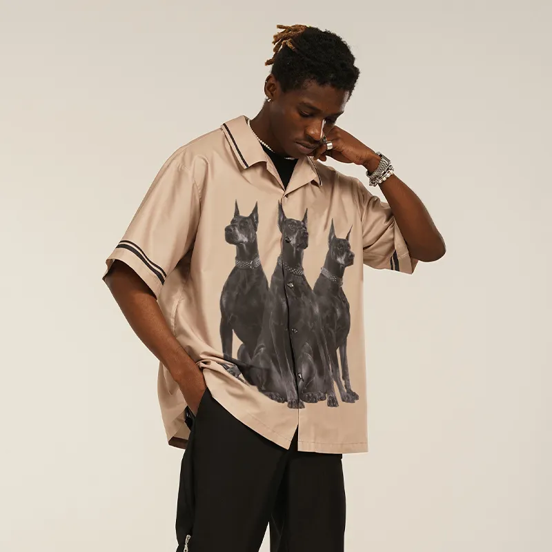 EMPTY REFERENCE Doberman Series Shirt Unisex Coffee-4