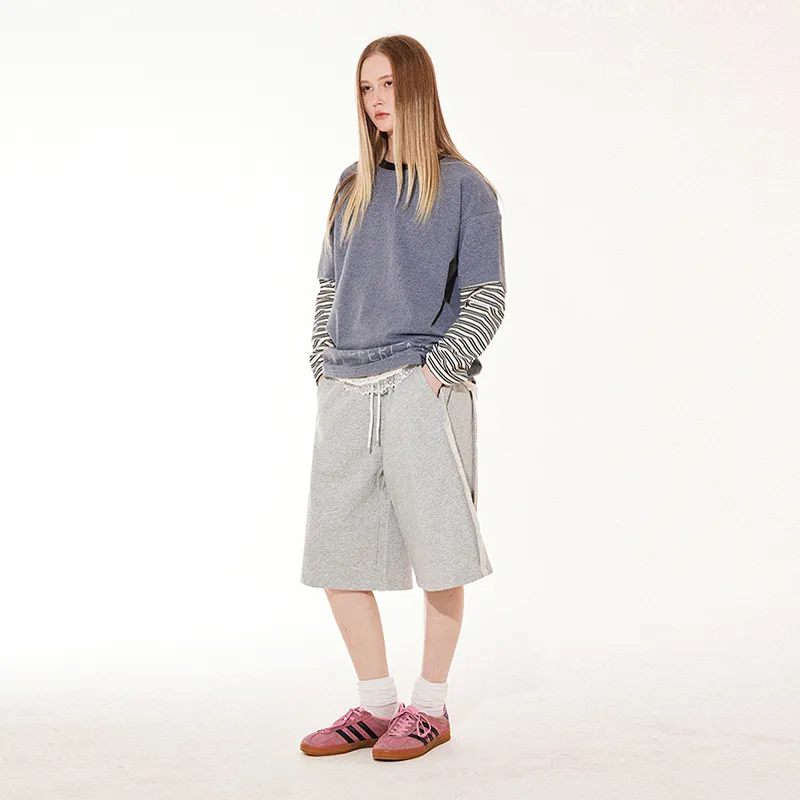 EMPTY REFERENCE Casual Shorts Unisex Gray-5