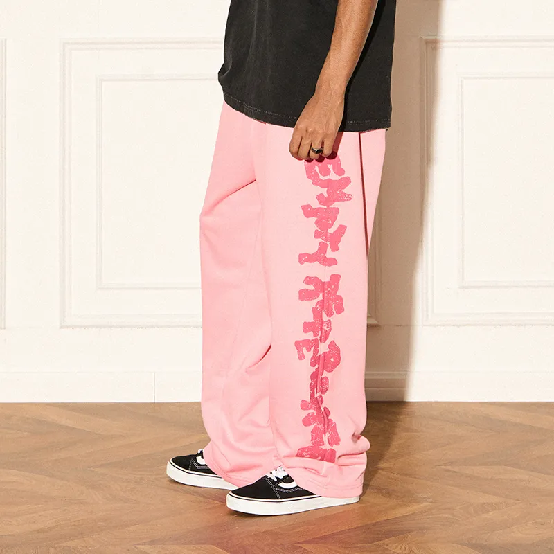EMPTY REFERENCE Casual Pants Unisex Pink-5