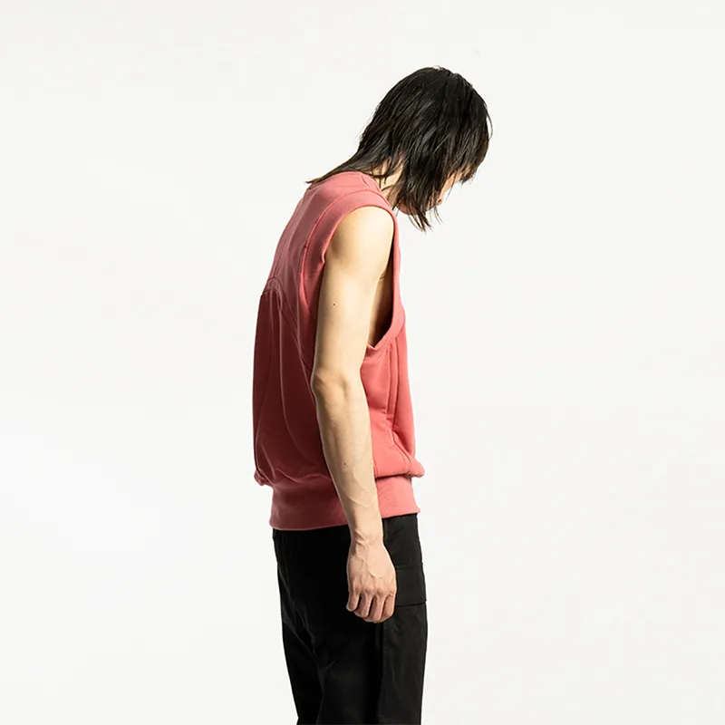EMPTY REFERENCE x STUBBORN VISION Tank Tops Unisex Washable Red-1