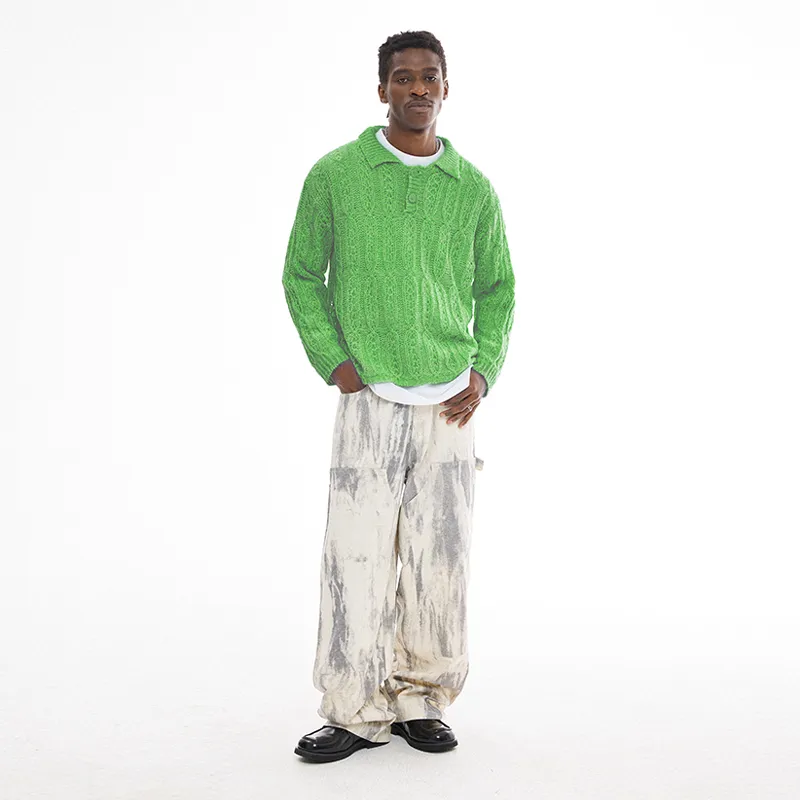 EMPTY REFERENCE Sweater Unisex Green-4