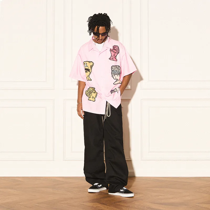 EMPTY REFERENCE x REVERSE IRONY Shirt Unisex Pink-3
