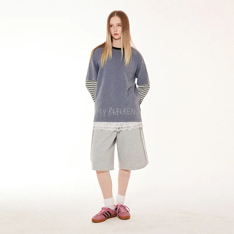 EMPTY REFERENCE Casual Shorts Unisex Gray-3