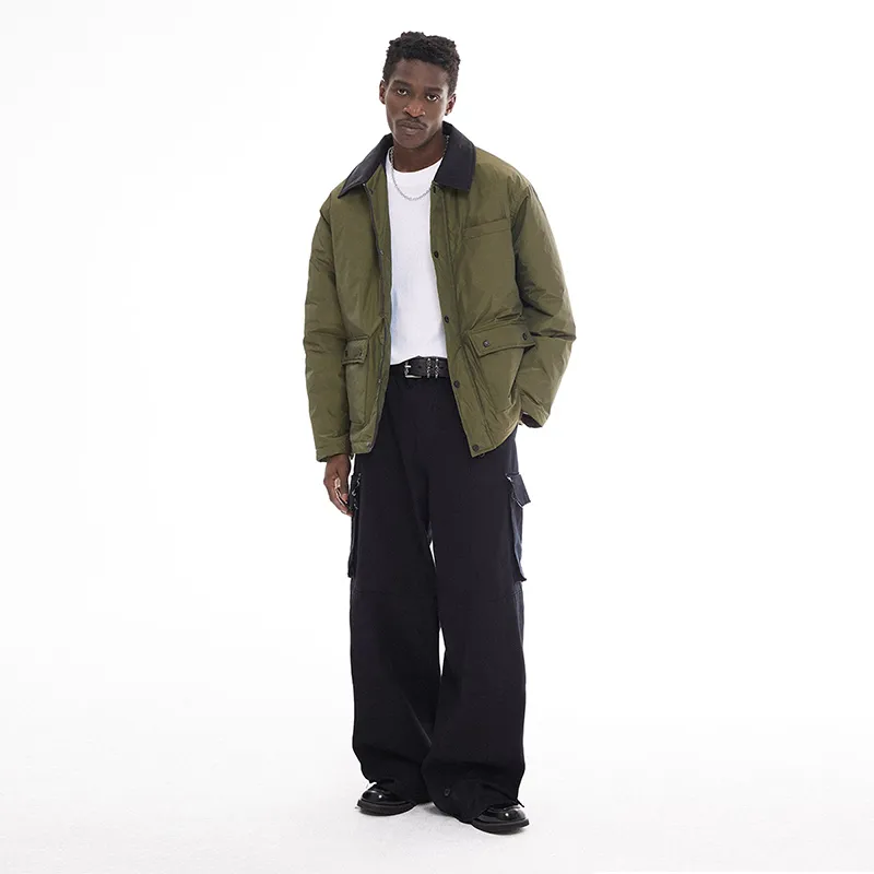 EMPTY REFERENCE Puffer Jacket Unisex Green-2