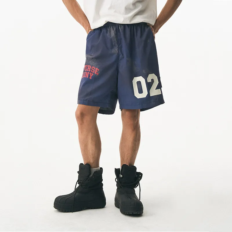 EMPTY REFERENCE x REVERSE IRONY Casual Shorts Unisex Blue-2