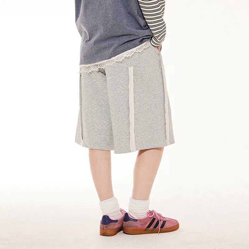 EMPTY REFERENCE Casual Shorts Unisex Gray-6