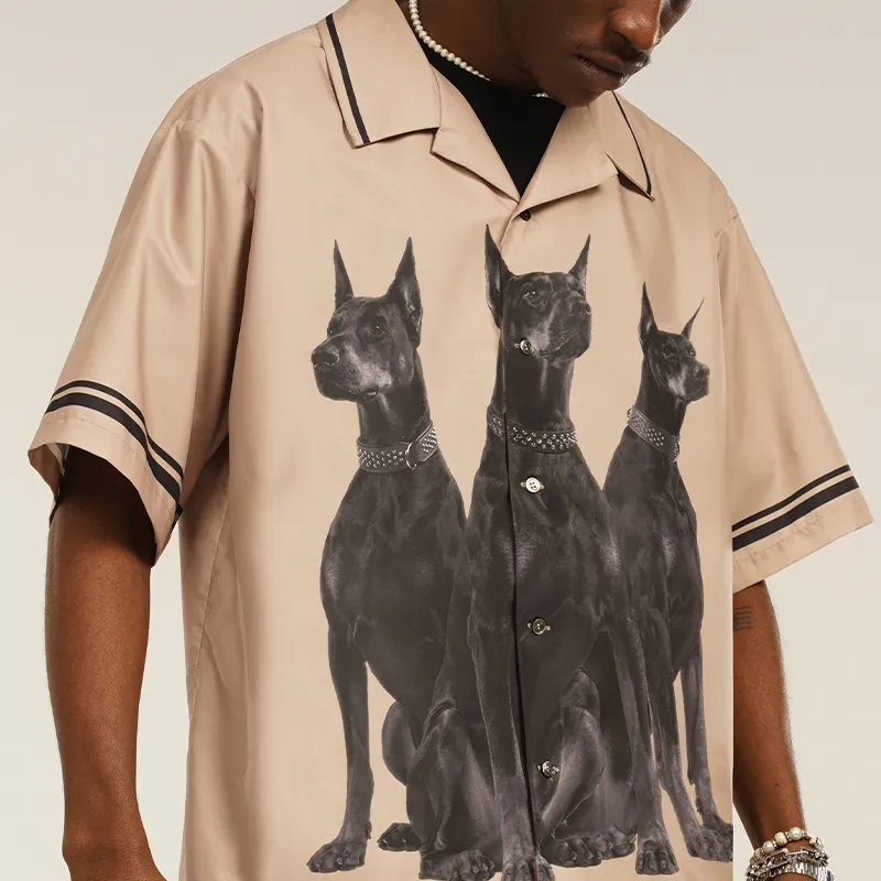 EMPTY REFERENCE Doberman Series Shirt Unisex Coffee-5