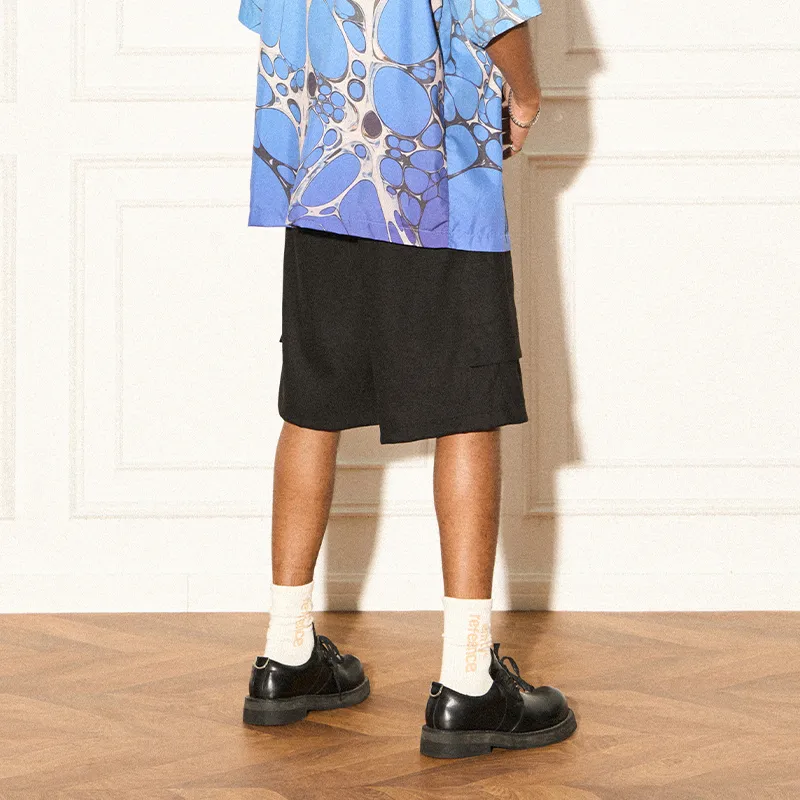 EMPTY REFERENCE Cargo Shorts Unisex Black-3