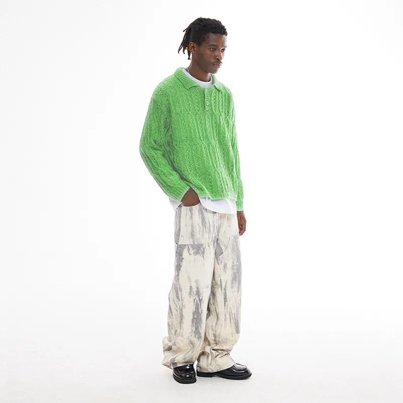 EMPTY REFERENCE Sweater Unisex Green-2