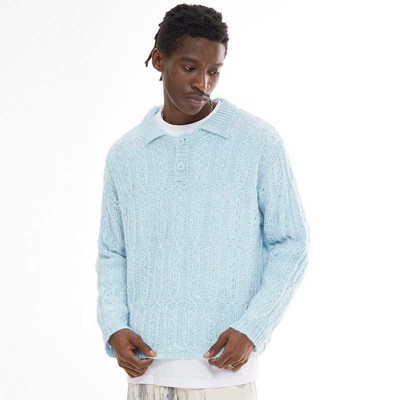 EMPTY REFERENCE Sweater Unisex Blue-3