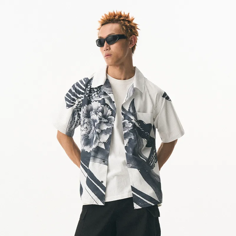 EMPTY REFERENCE x REVERSE IRONY Shirt Unisex White-2