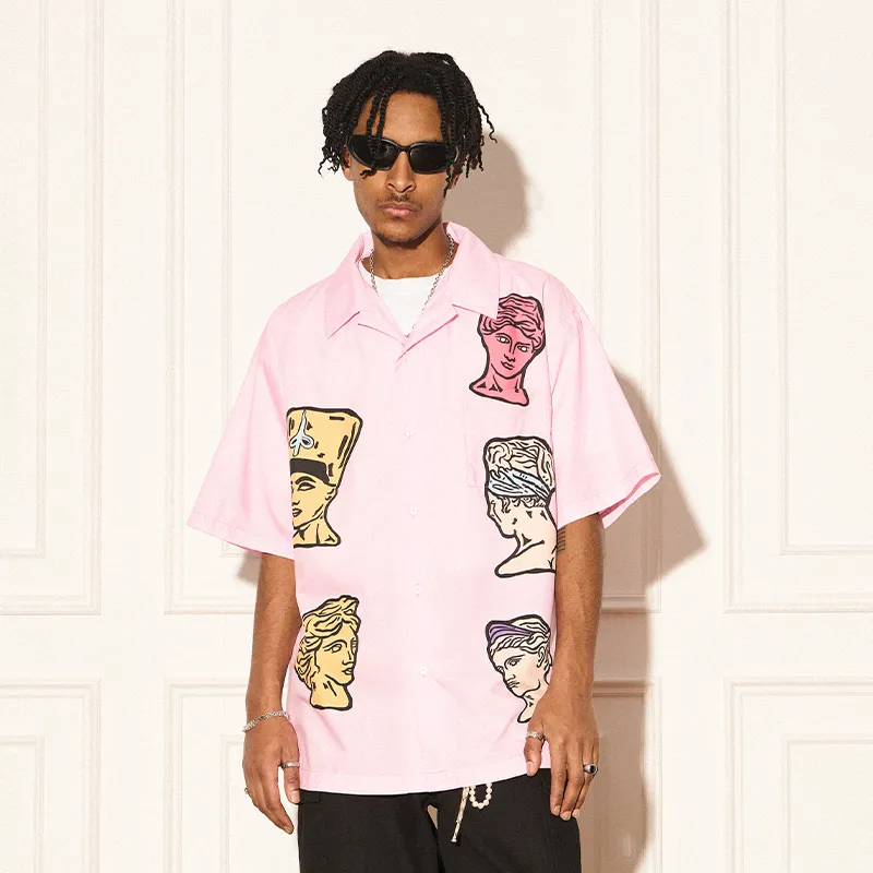 EMPTY REFERENCE x REVERSE IRONY Shirt Unisex Pink-2