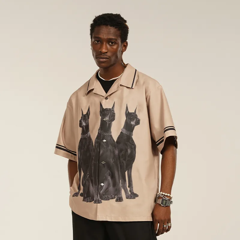 EMPTY REFERENCE Doberman Series Shirt Unisex Coffee-3