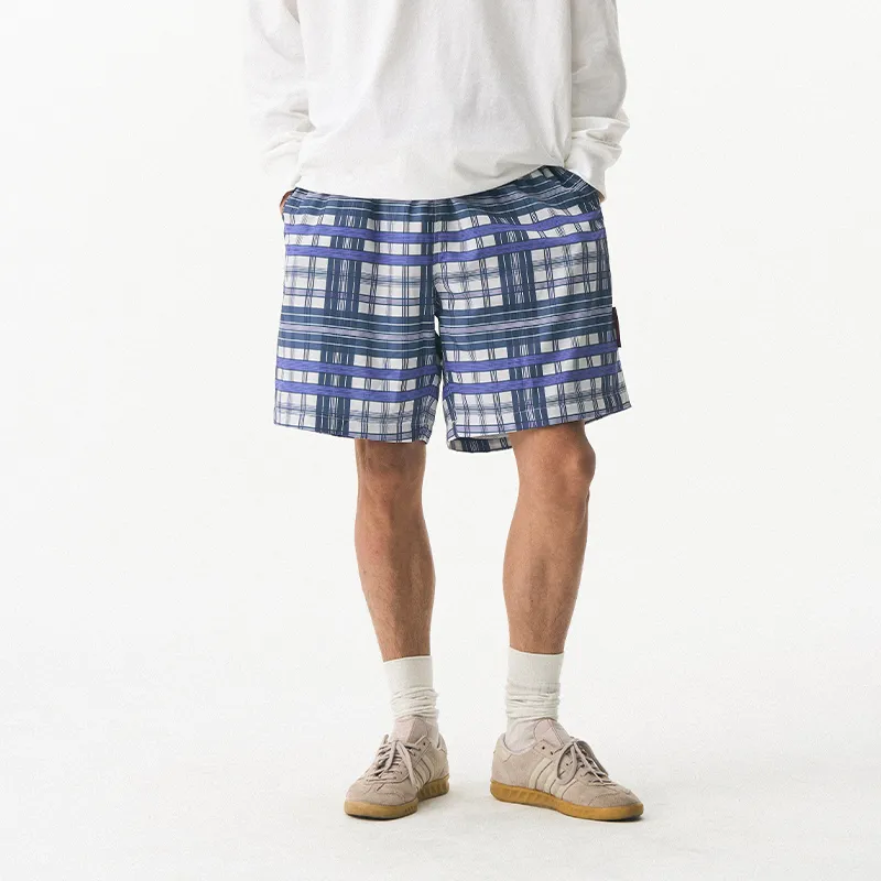 EMPTY REFERENCE x REVERSE IRONY Casual Shorts Unisex Blue-3