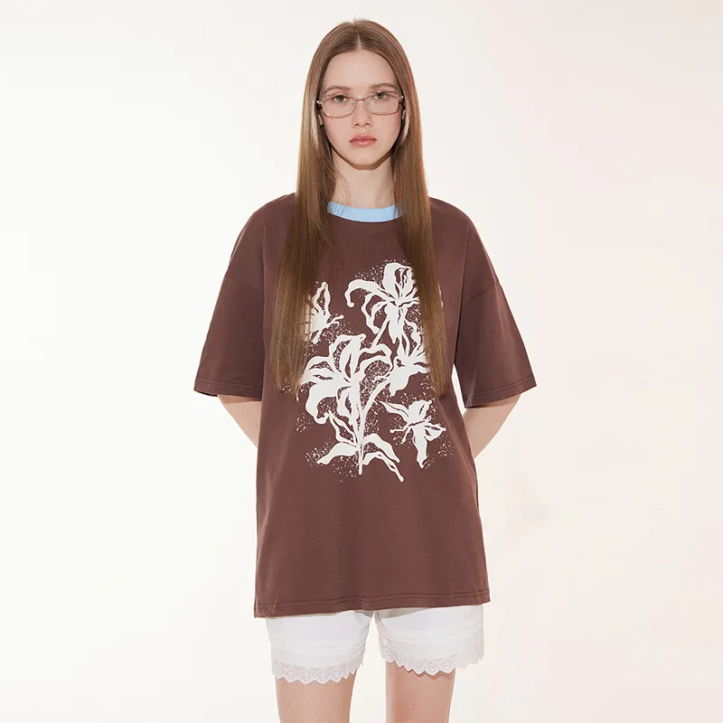 EMPTY REFERENCE Short Sleeved T Shirts Unisex Brown-3