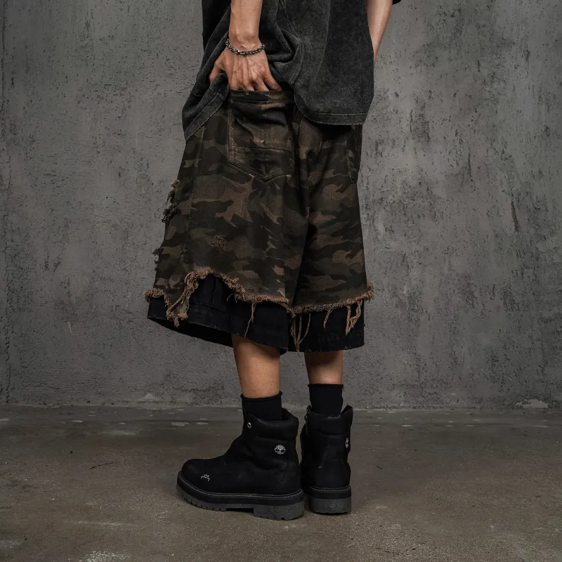 UNDERWATER Cargo Shorts Unisex Camouflage-5