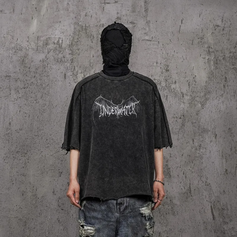 UNDERWATER T-Shirt Unisex Washed Black-2