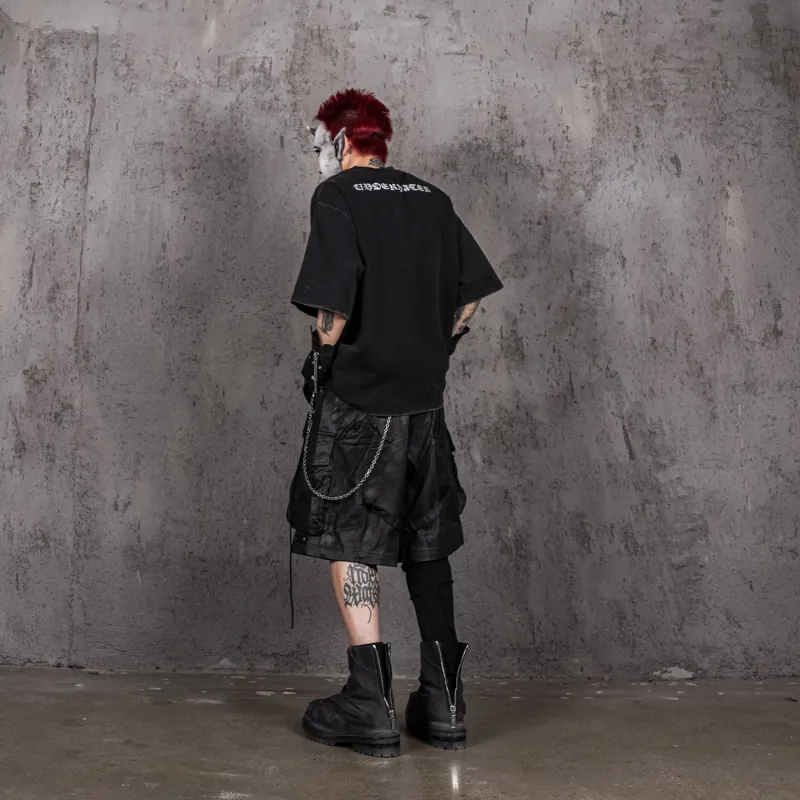 UNDERWATER T Shirt Unisex Sand Wash Black-5