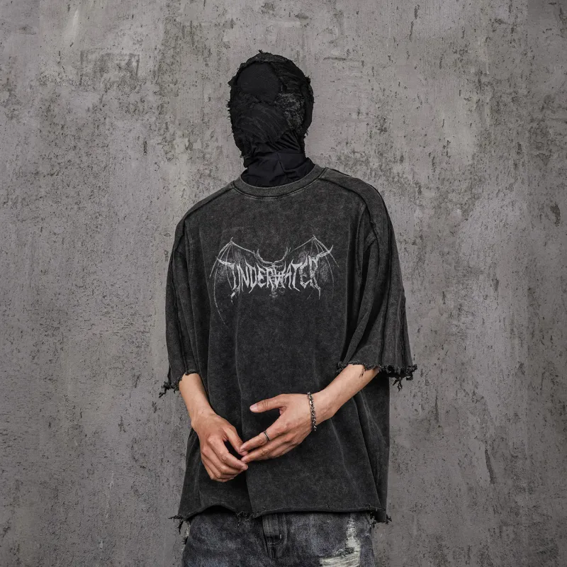 UNDERWATER T-Shirt Unisex Washed Black-4